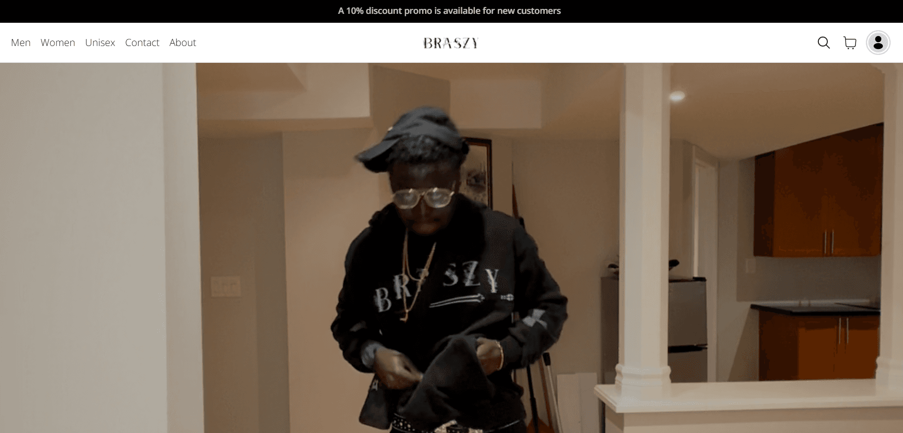 Braszy Clothing E-commerce screenshot