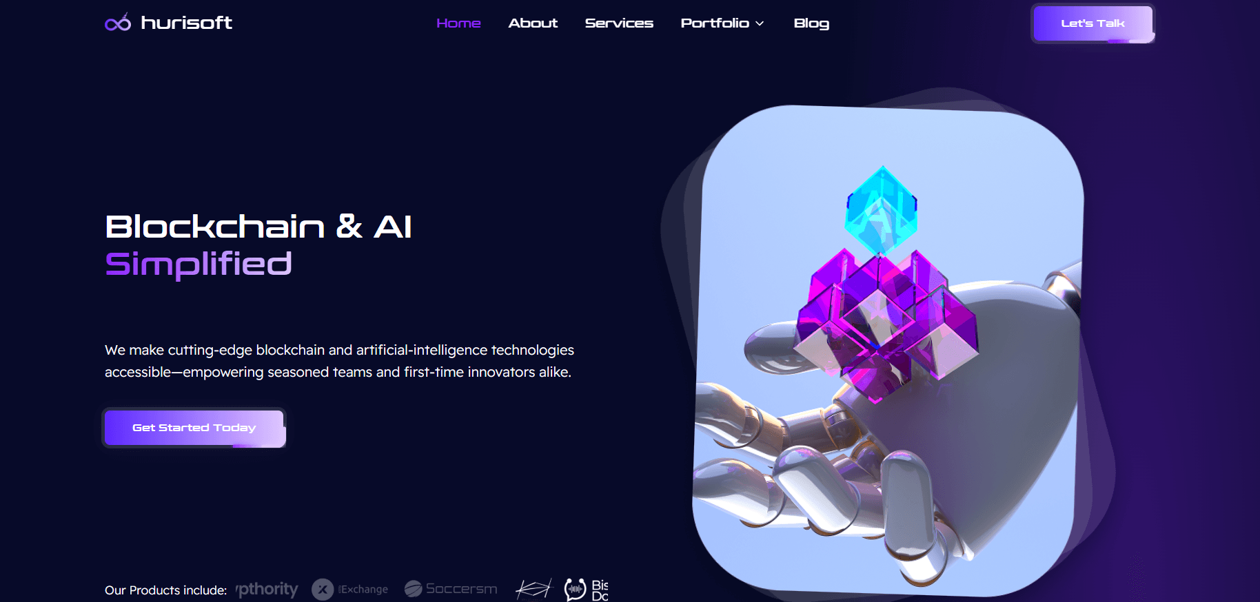 Hurisoft Website screenshot