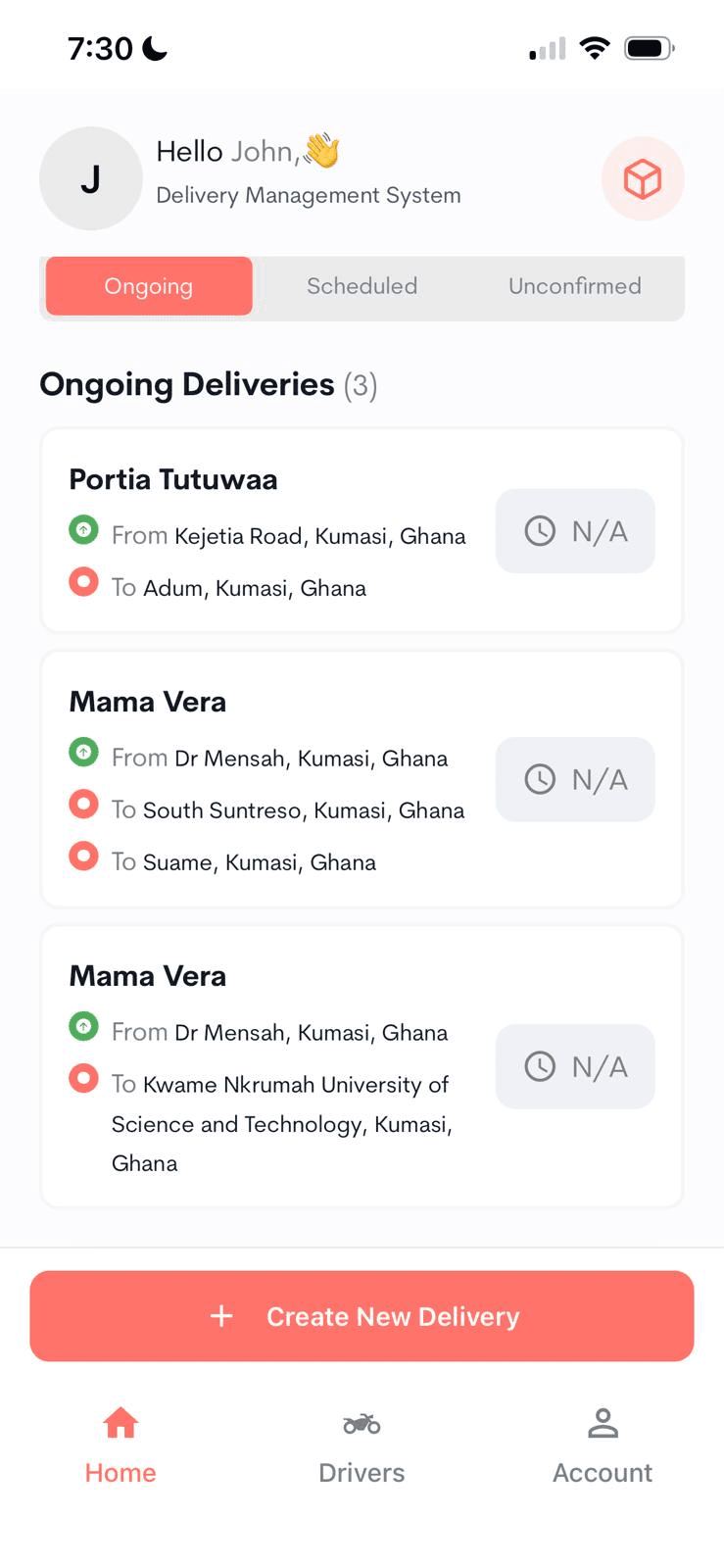 We Move Manager App screenshot