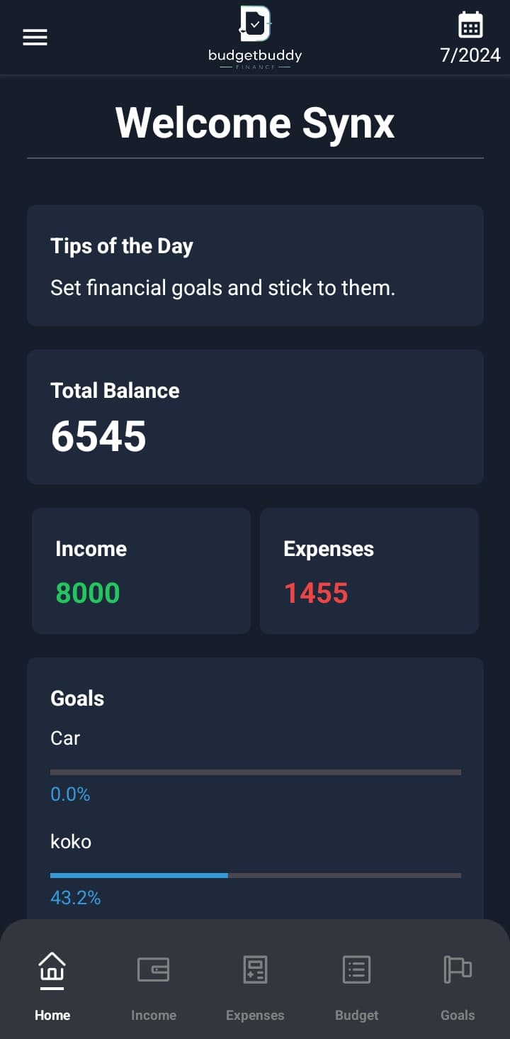 BudgetBuddy Finance App screenshot